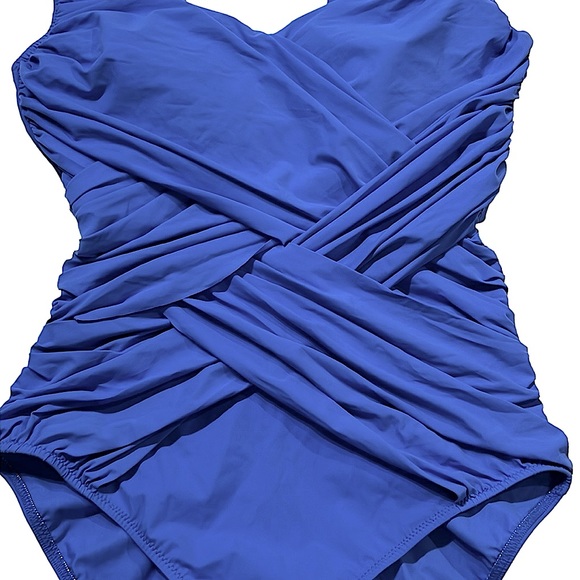 NWOT Gottex Lattice V-Neck Surplice One Piece - Picture 5 of 13